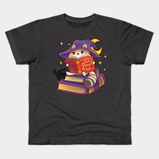 How to be a Bad... Witch? Halloween Cat Kids T-Shirt